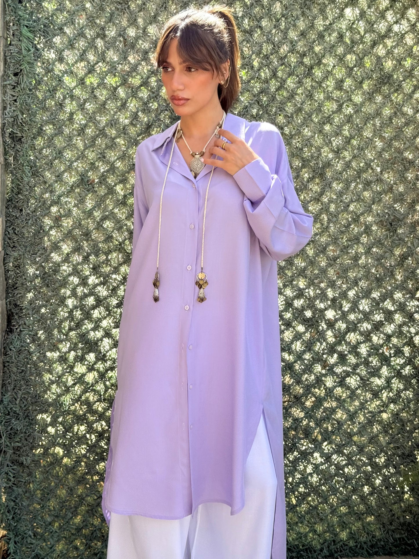 Lavender Cotton Shirt