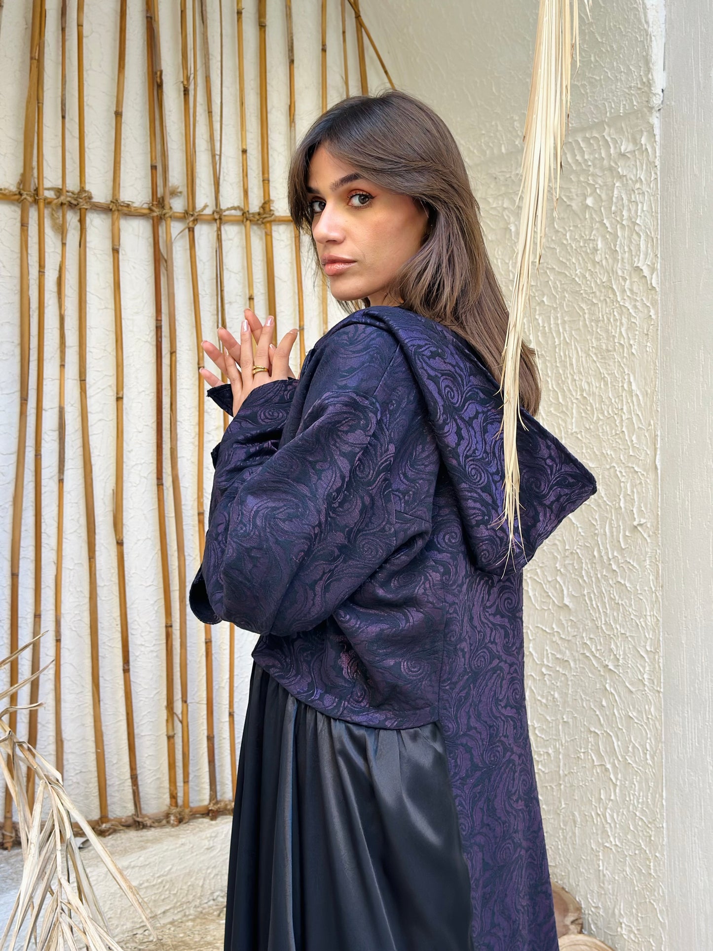 Purple brocar Kaftan