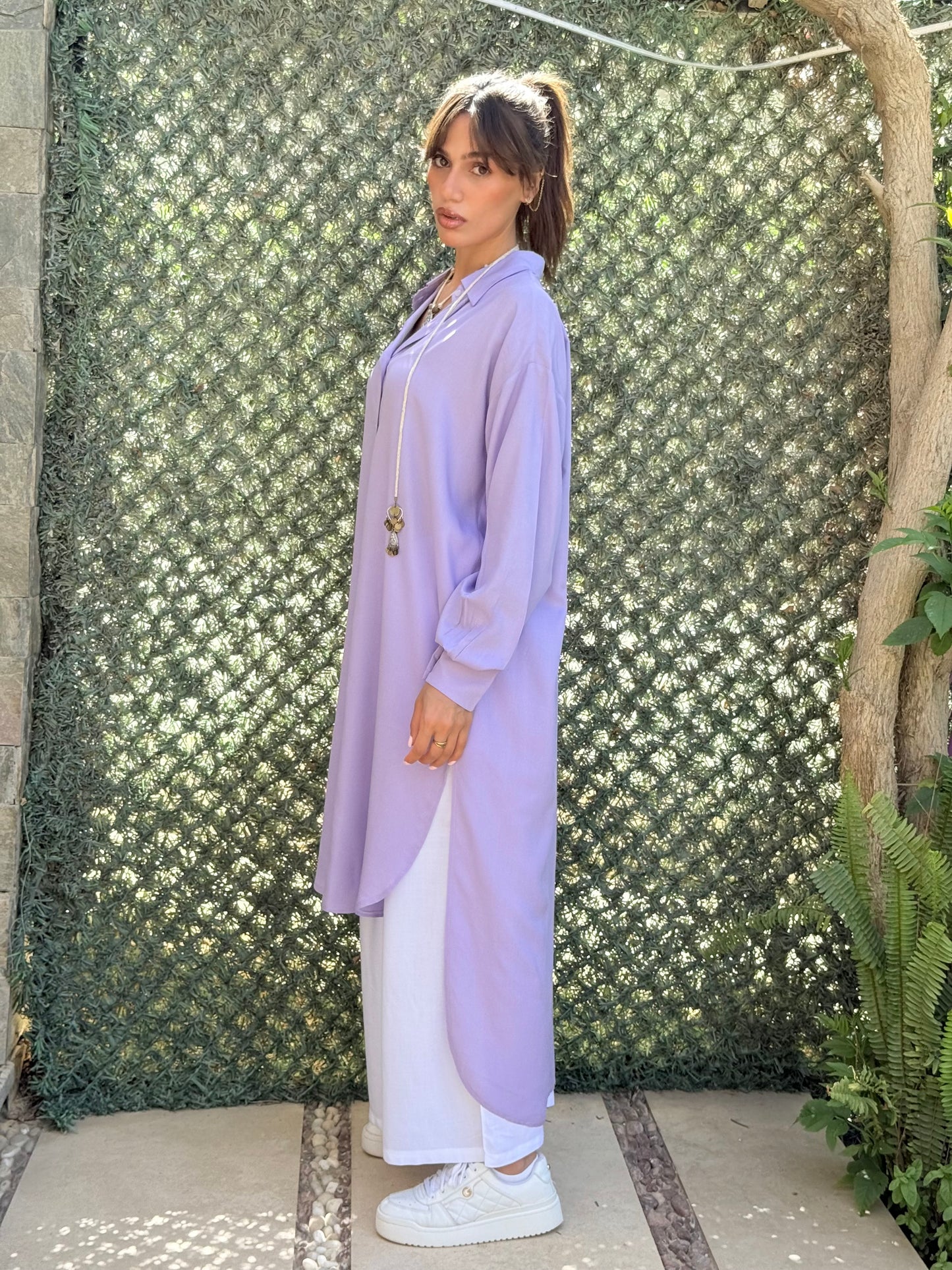 Lavender Cotton Shirt