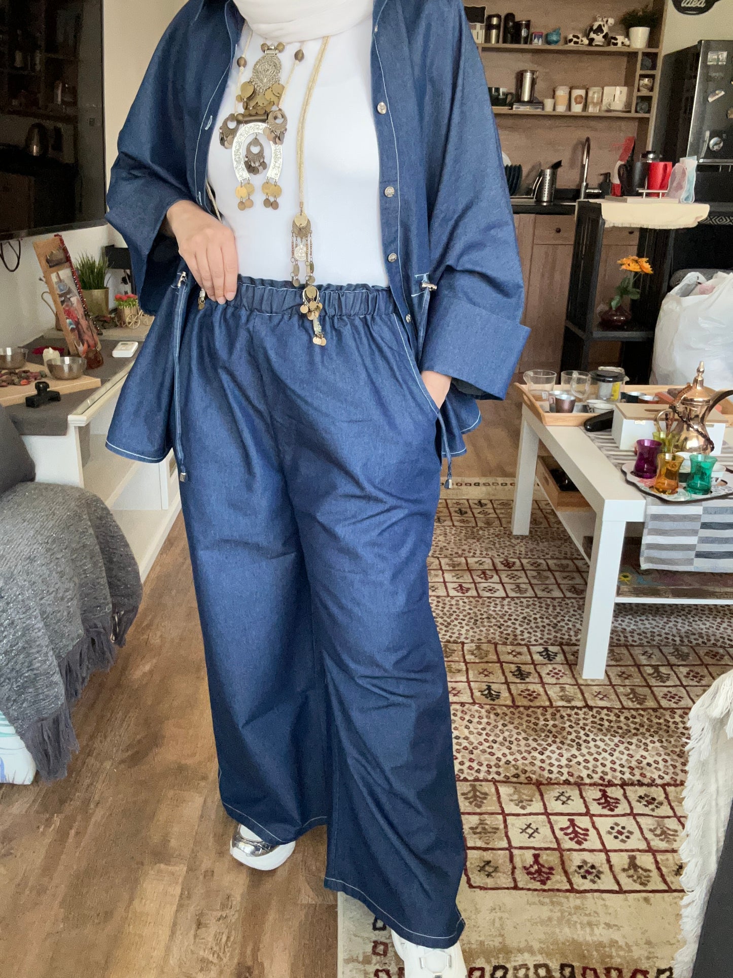 Dizzy Navy Denim Set