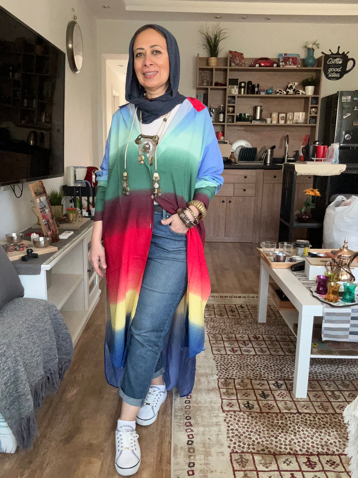 Splash shirt dress