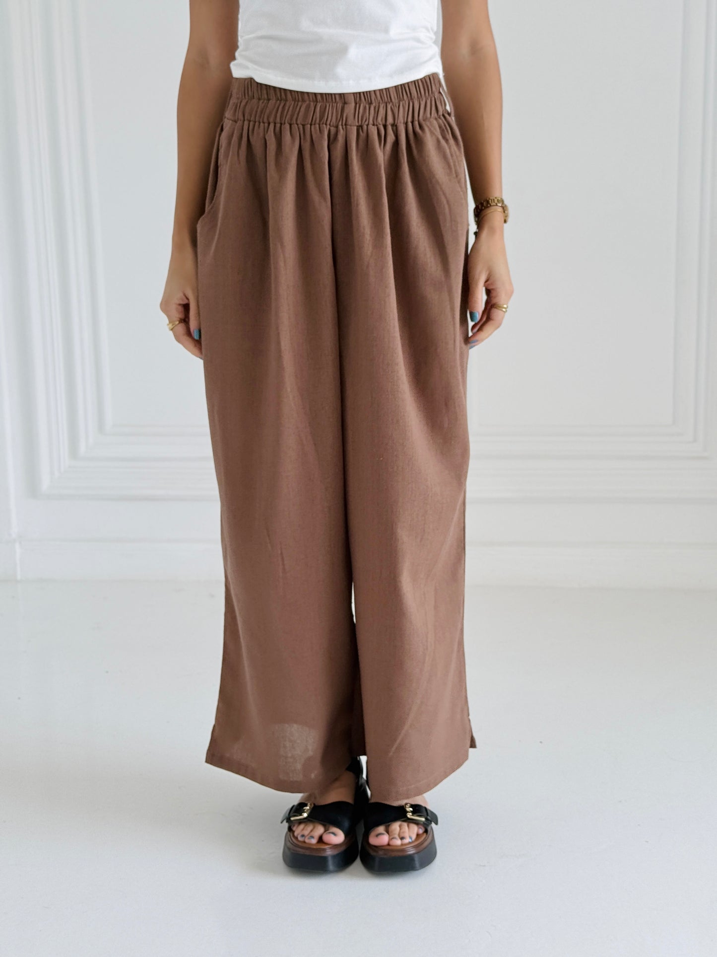 Linen wide Leg Pants