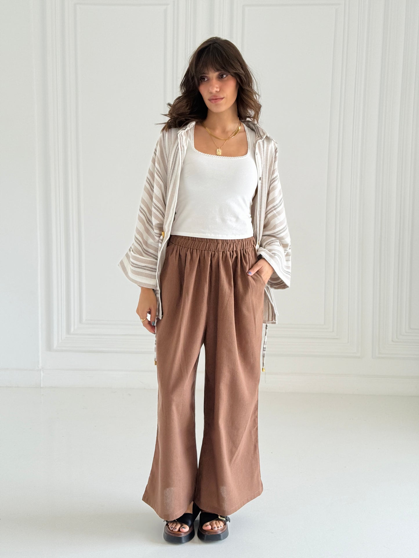 Linen wide Leg Pants