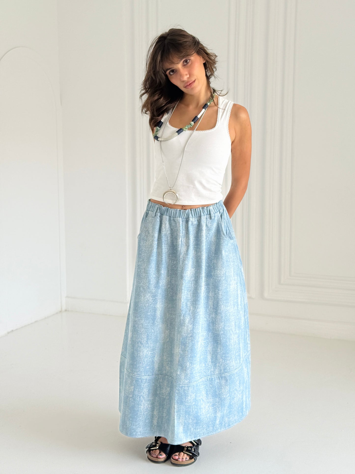 Denim Skirt Light blue