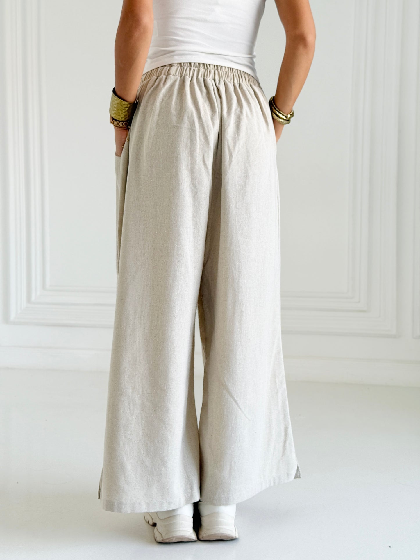 Linen wide Leg Pants