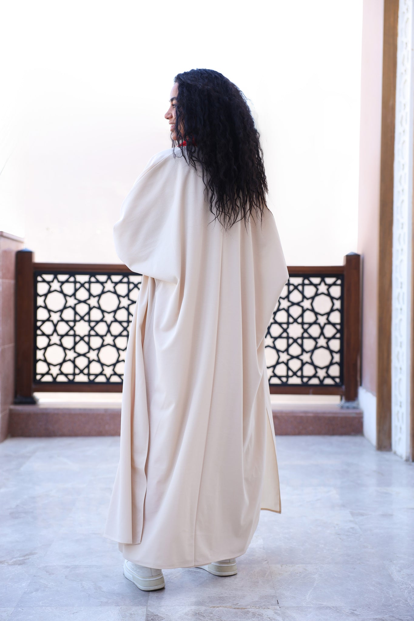 Long Embroidery Cardigan Red