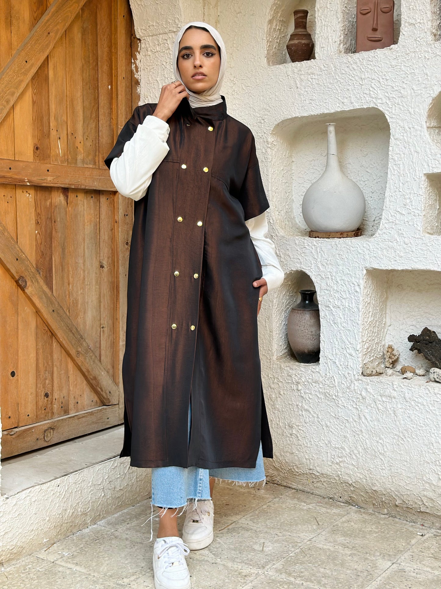 Mashka Taffeta Long Vest