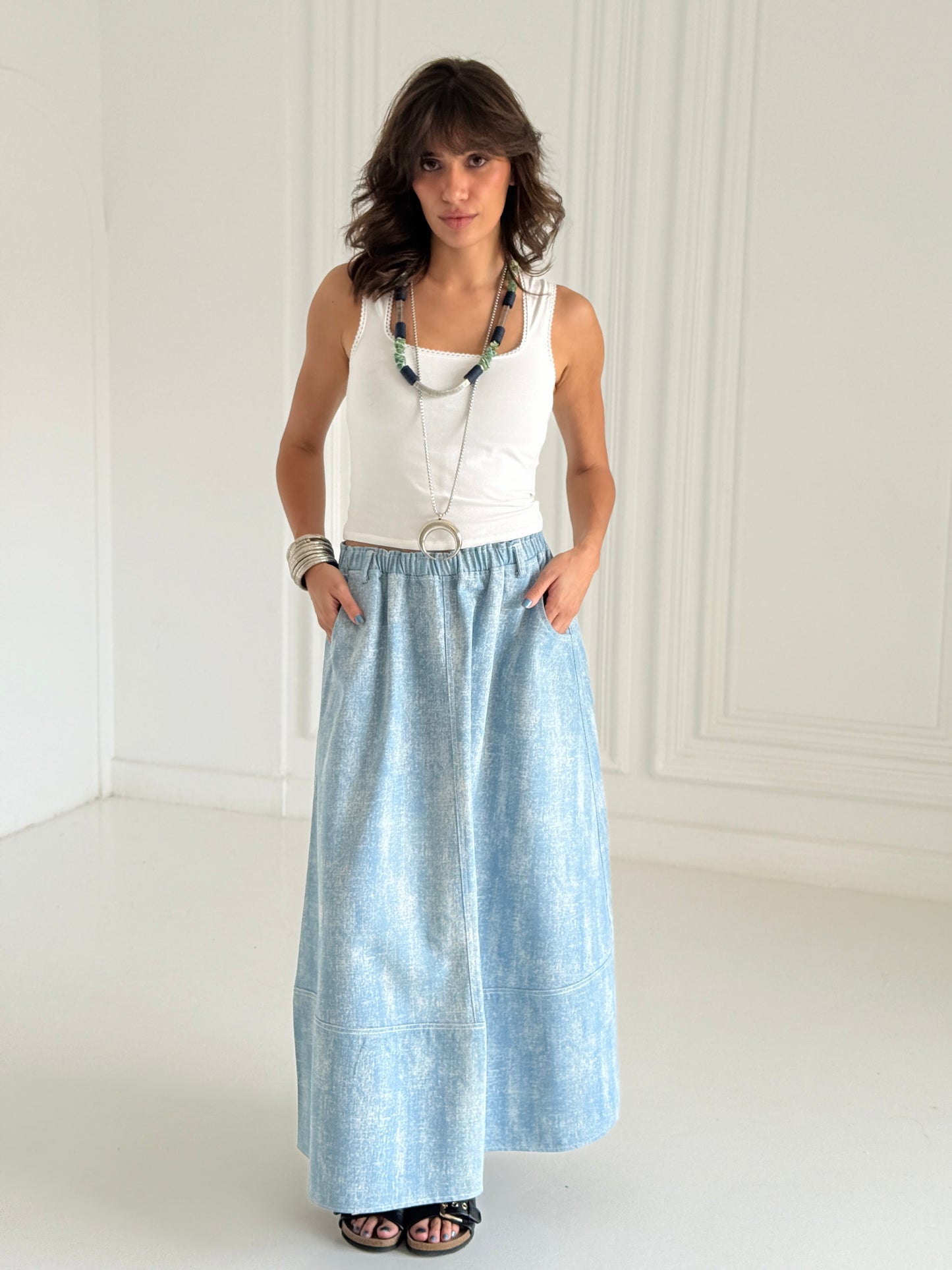Denim Skirt Light blue
