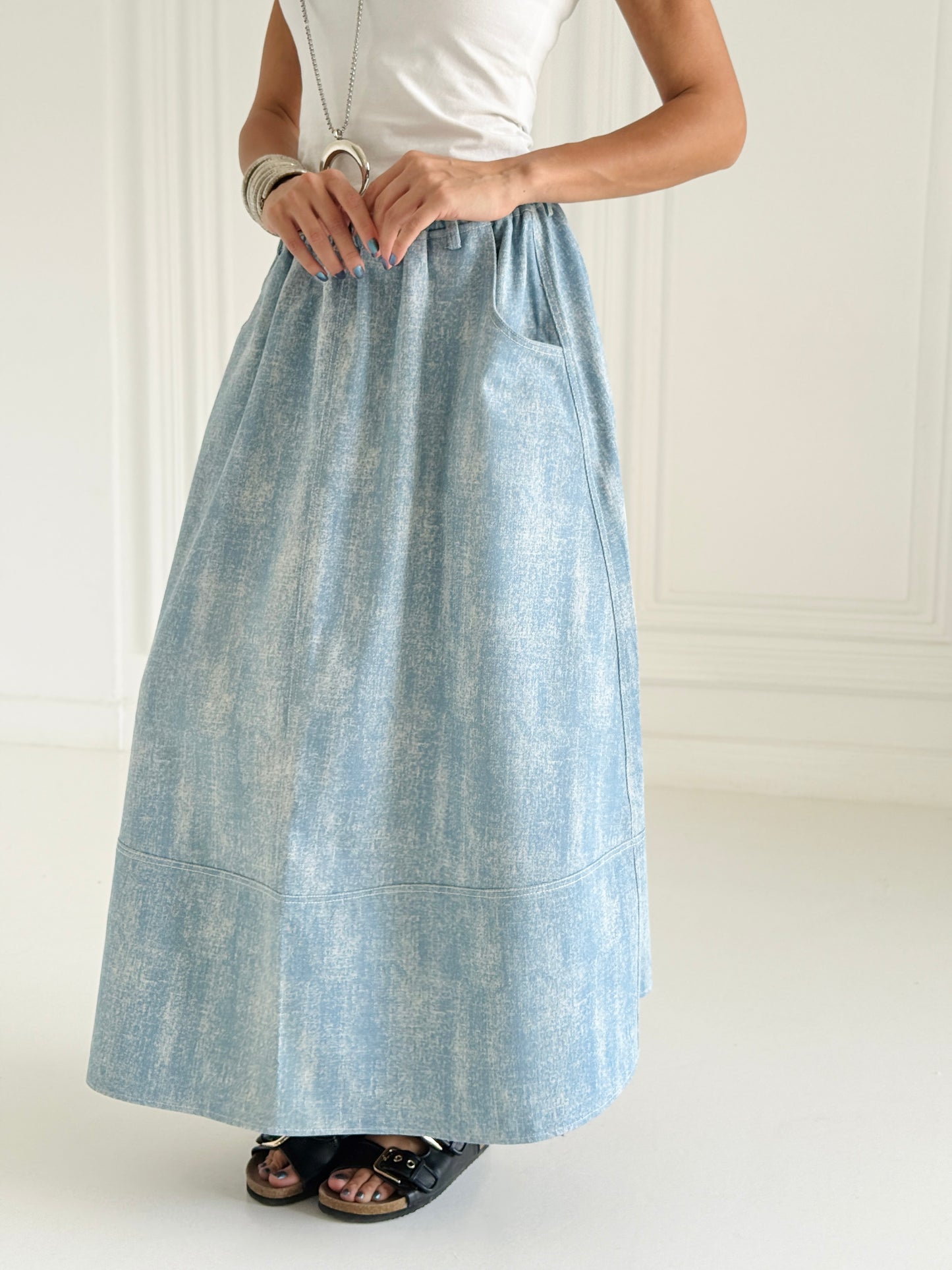 Denim Skirt Light blue