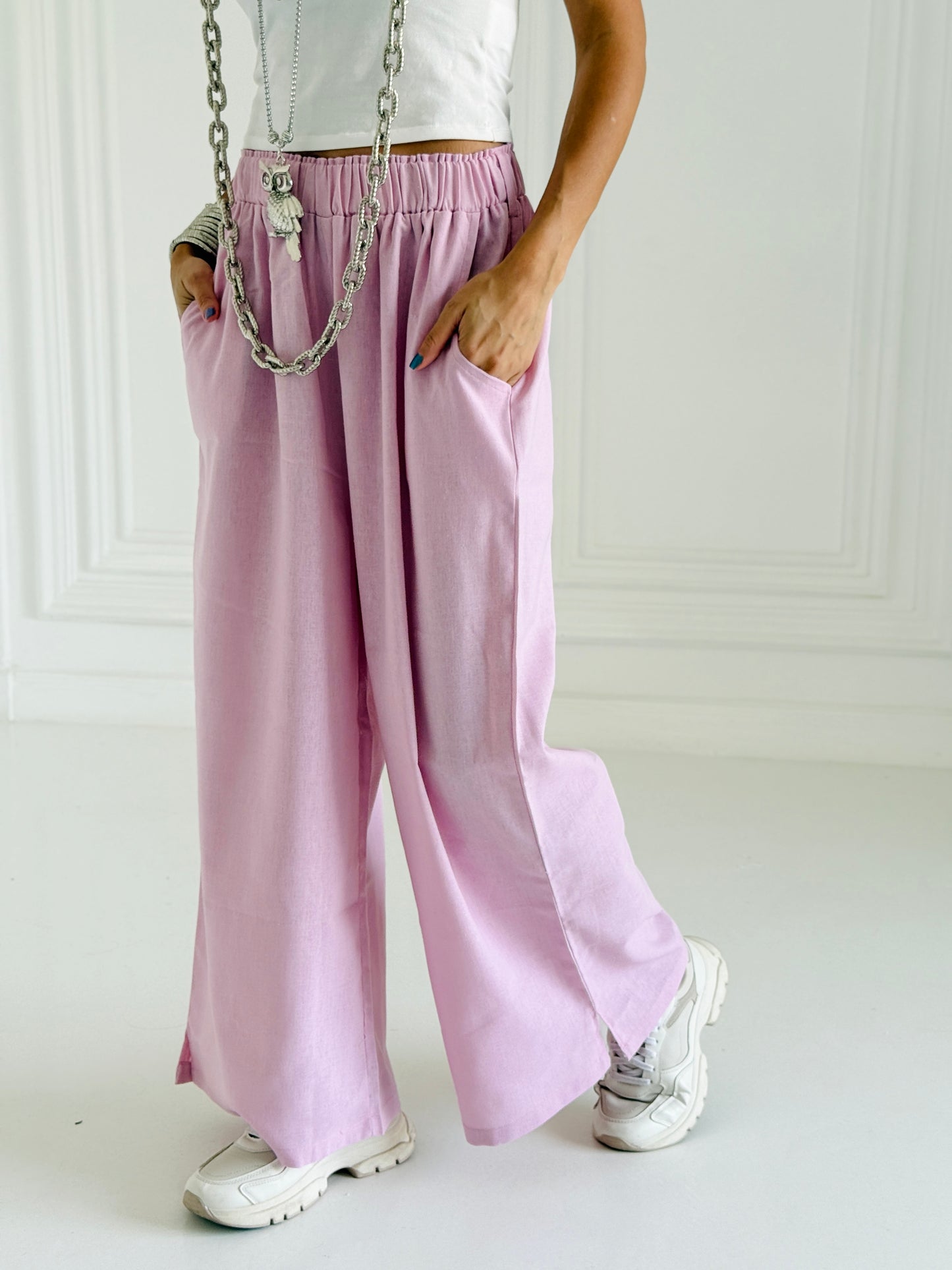Linen wide Leg Pants