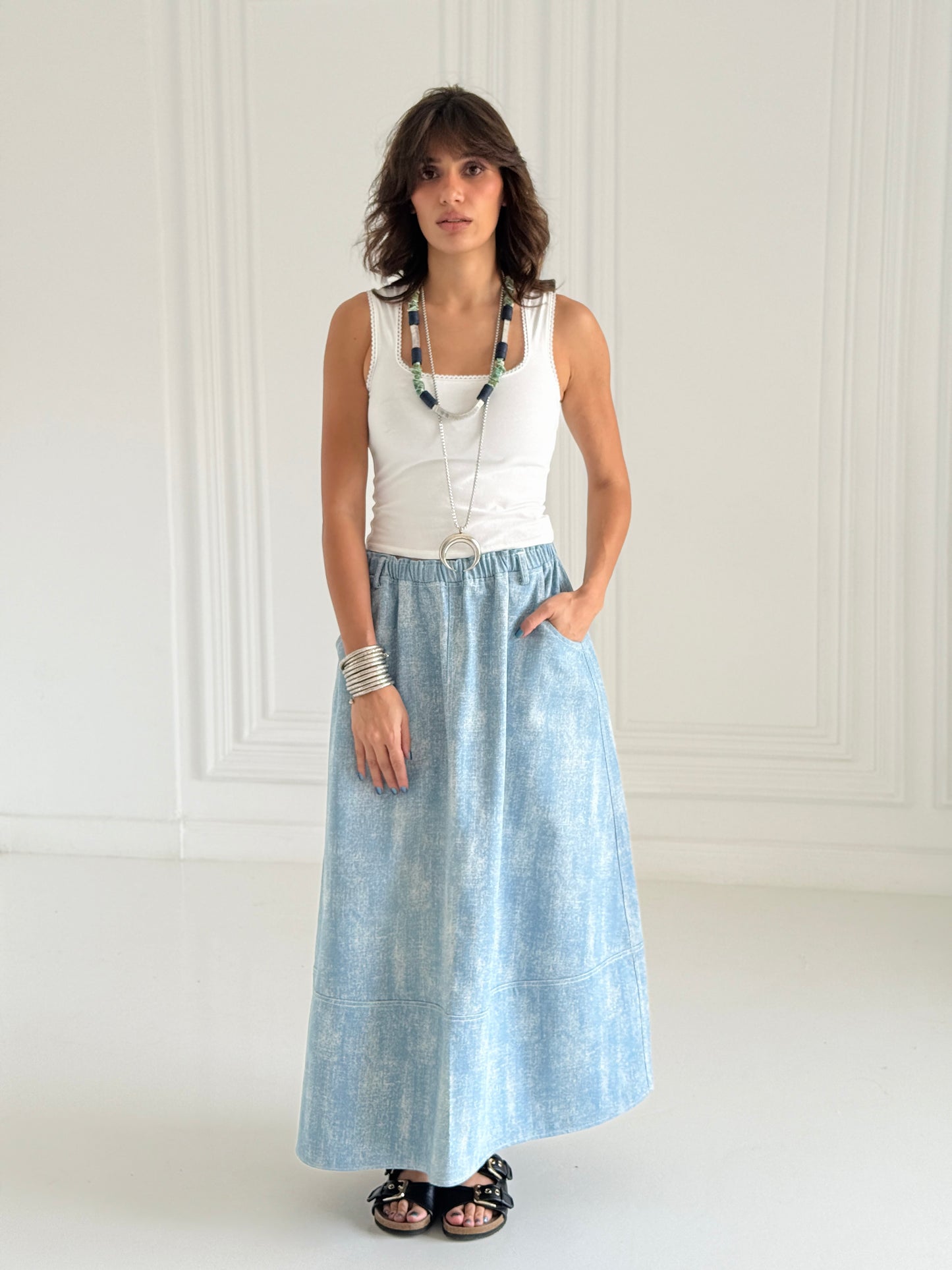 Denim Skirt Light blue