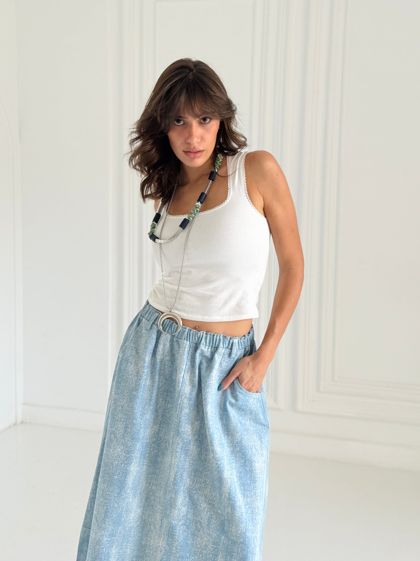 Denim Skirt Light blue