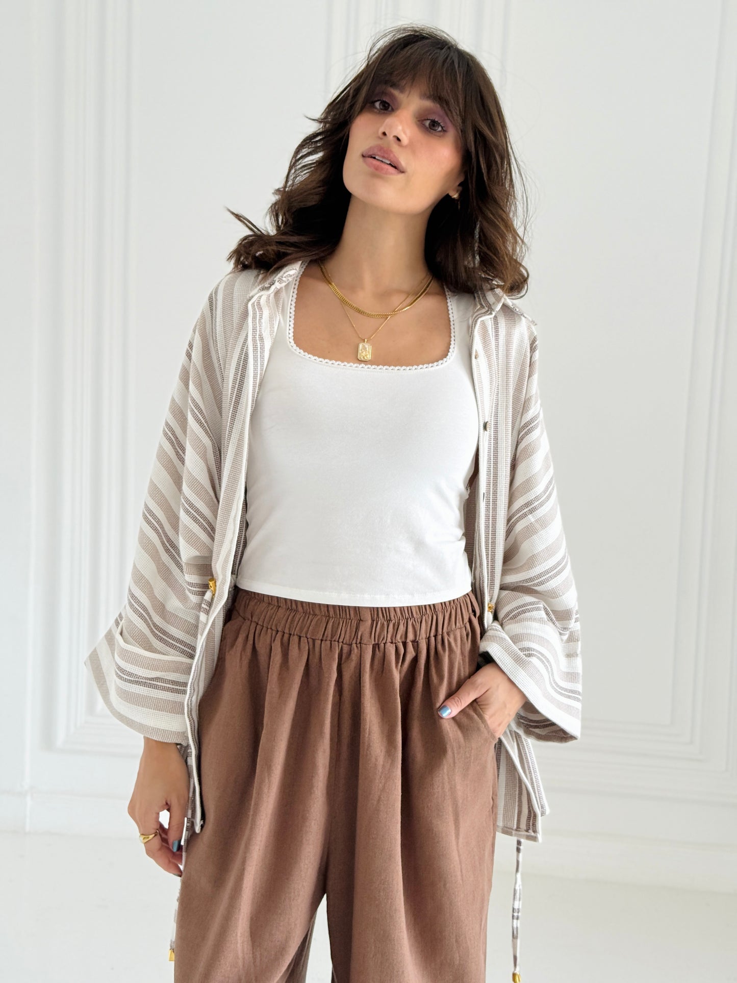 Linen wide Leg Pants