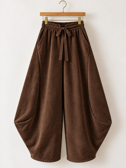 Suede Balloon Pants
