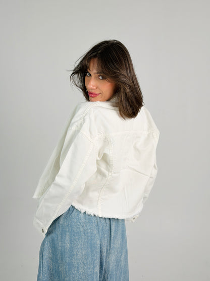 Silver Edge White Denim