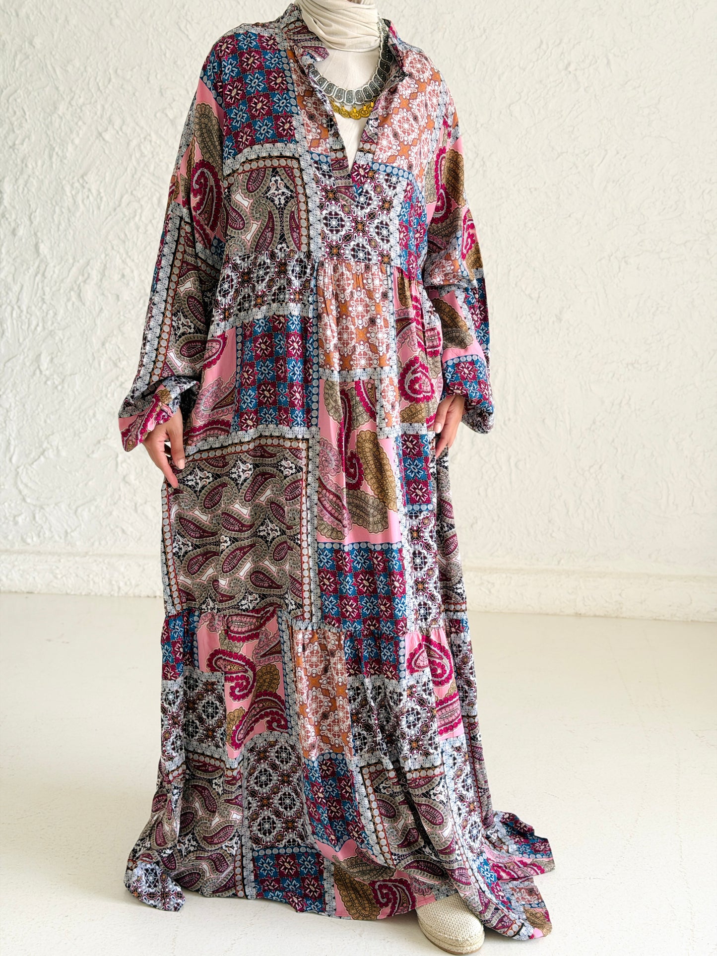 Artistic Cotton Maxi Dress
