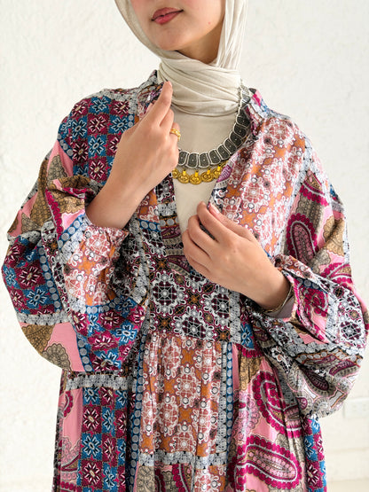 Artistic Cotton Maxi Dress