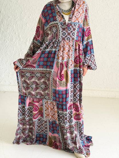Artistic Cotton Maxi Dress