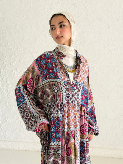 Artistic Cotton Maxi Dress