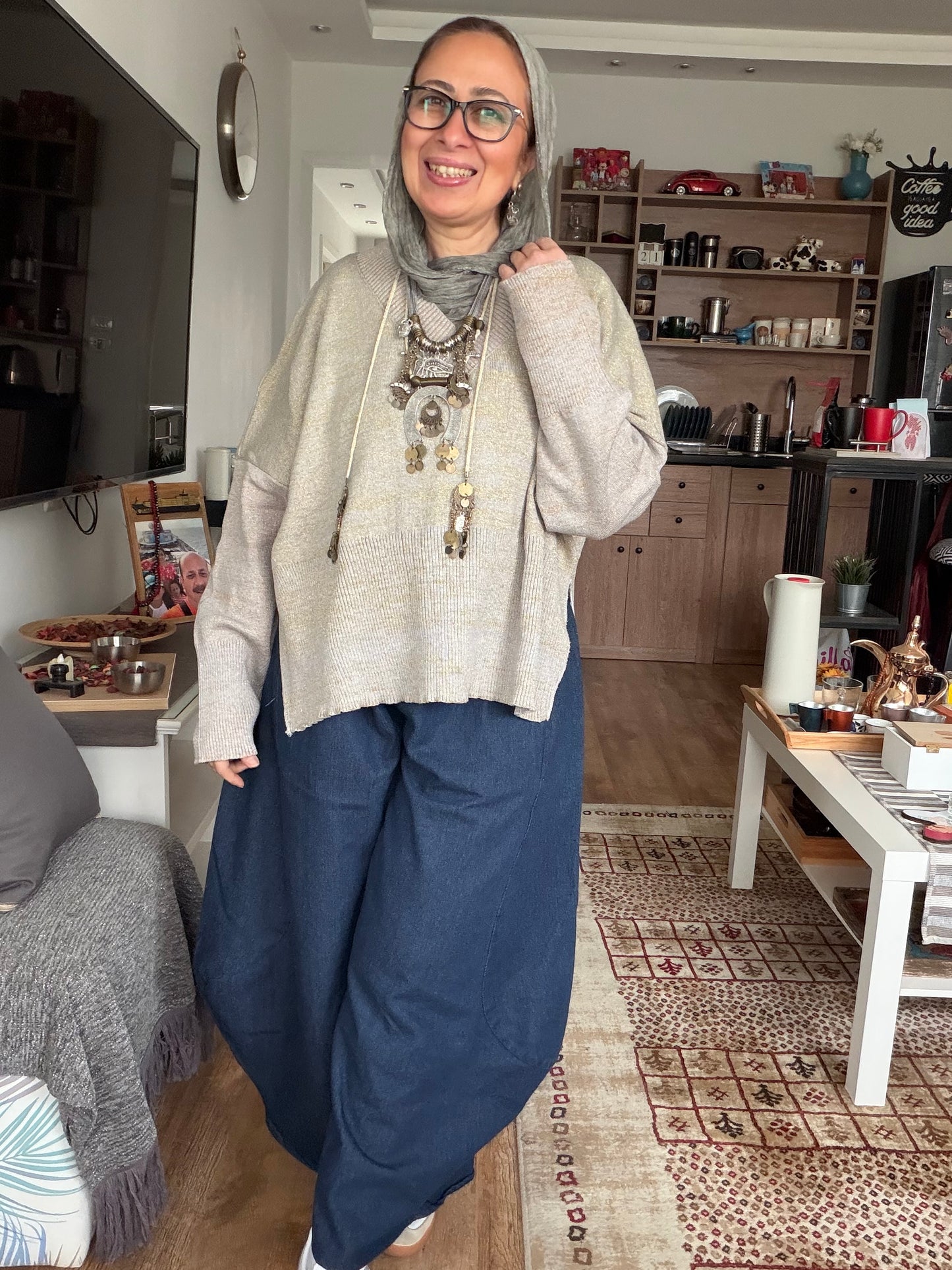 Nova — Metallic Gold Knit Top