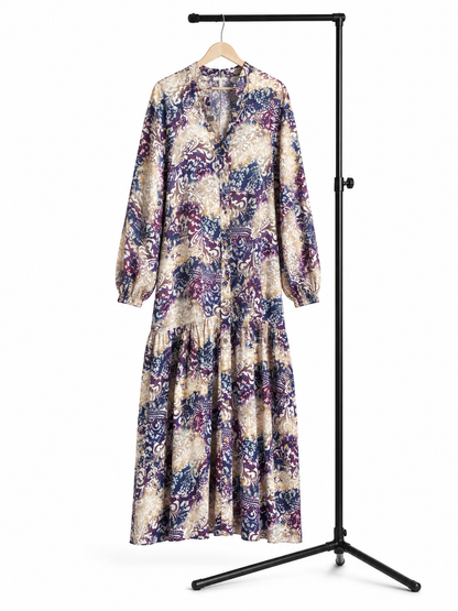 Paradise Cotton Dress in blue pattern