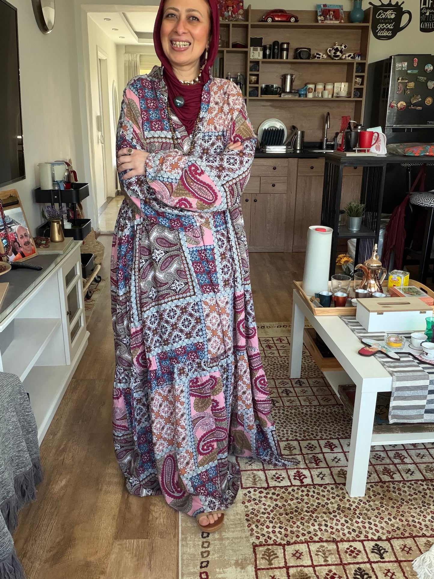 Artistic Cotton Maxi Dress
