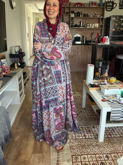 Artistic Cotton Maxi Dress