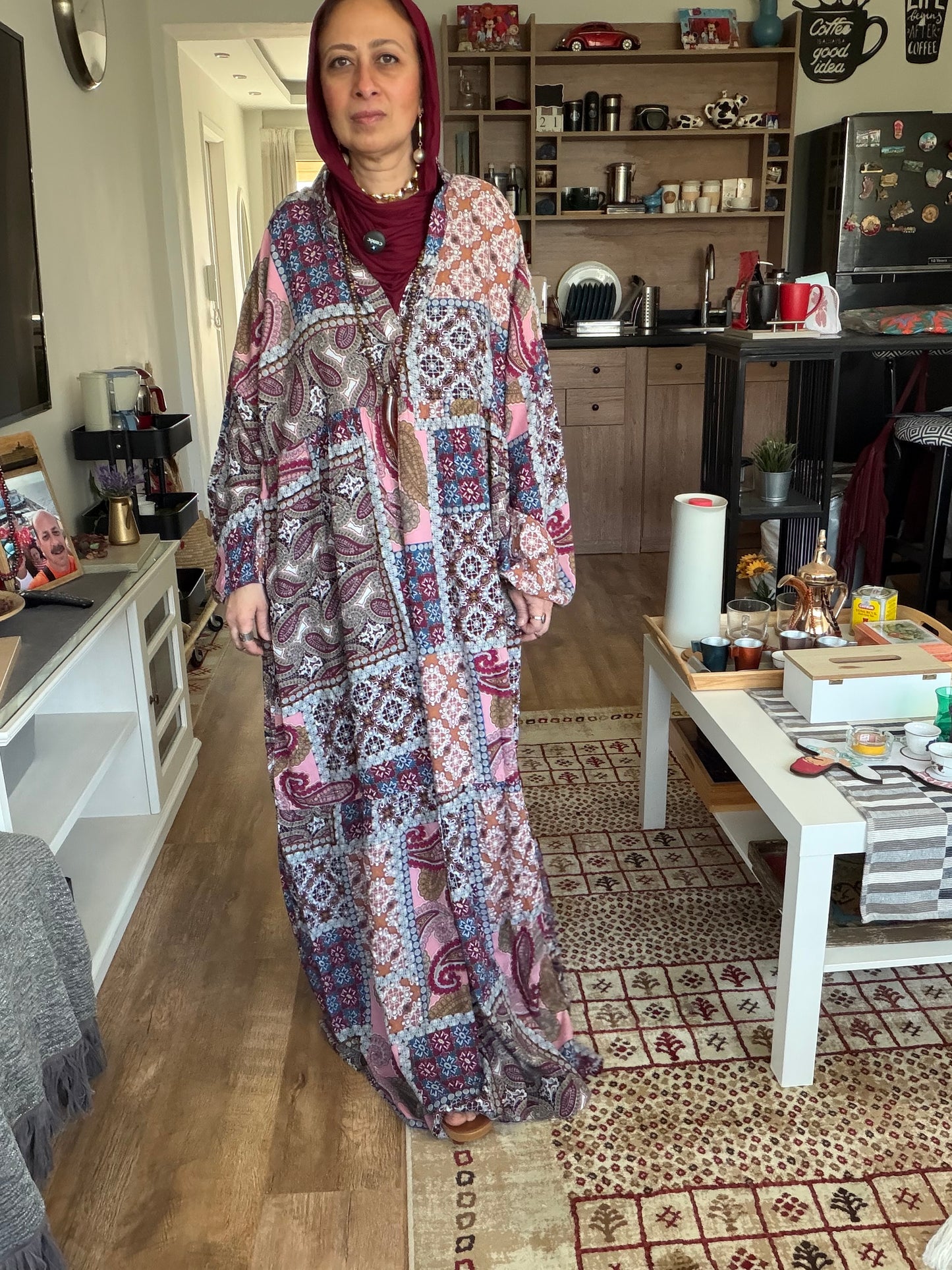 Artistic Cotton Maxi Dress