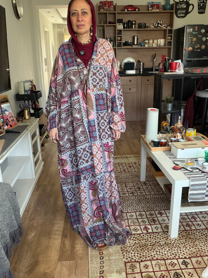 Artistic Cotton Maxi Dress