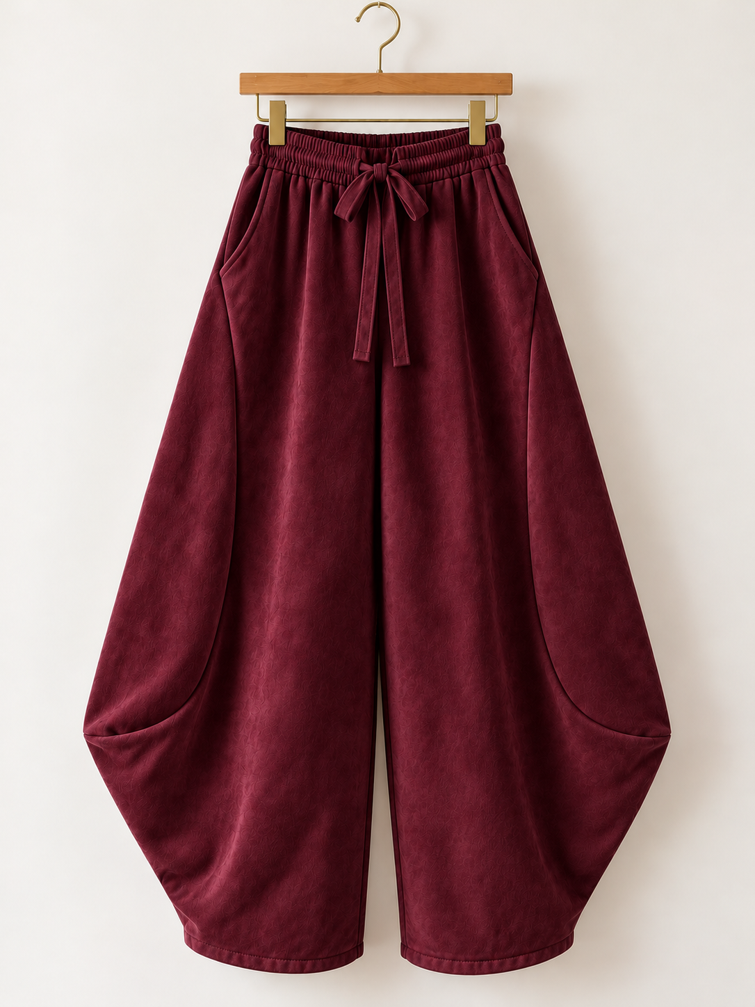 Suede Balloon Pants