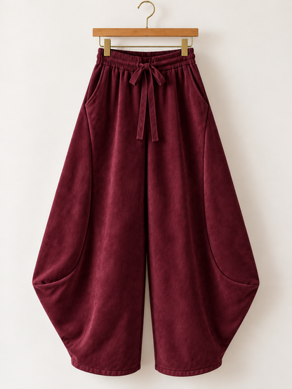 Suede Balloon Pants