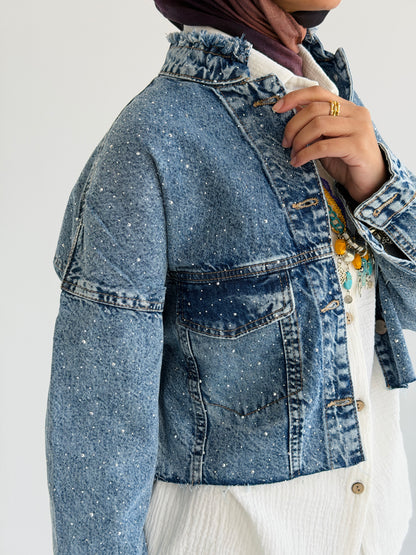 Stardust cropped Denim Jacket