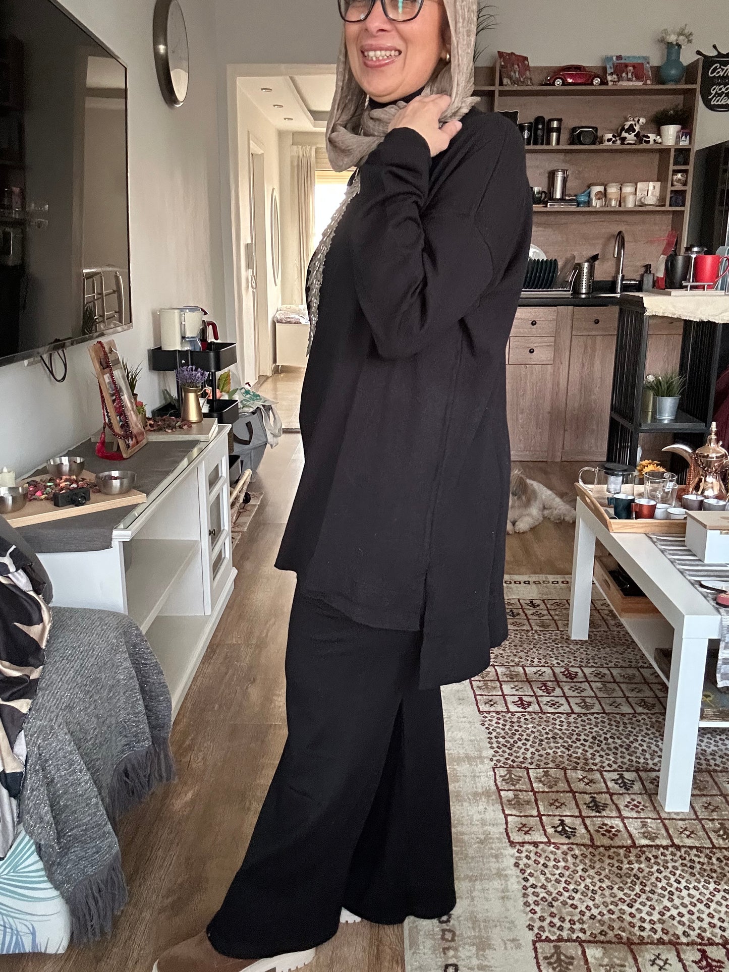 Knitted Love set in black