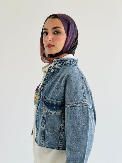 Stardust cropped Denim Jacket