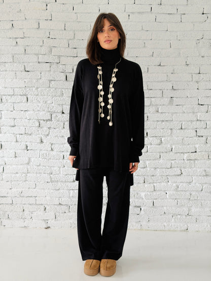 Knitted Love set in black