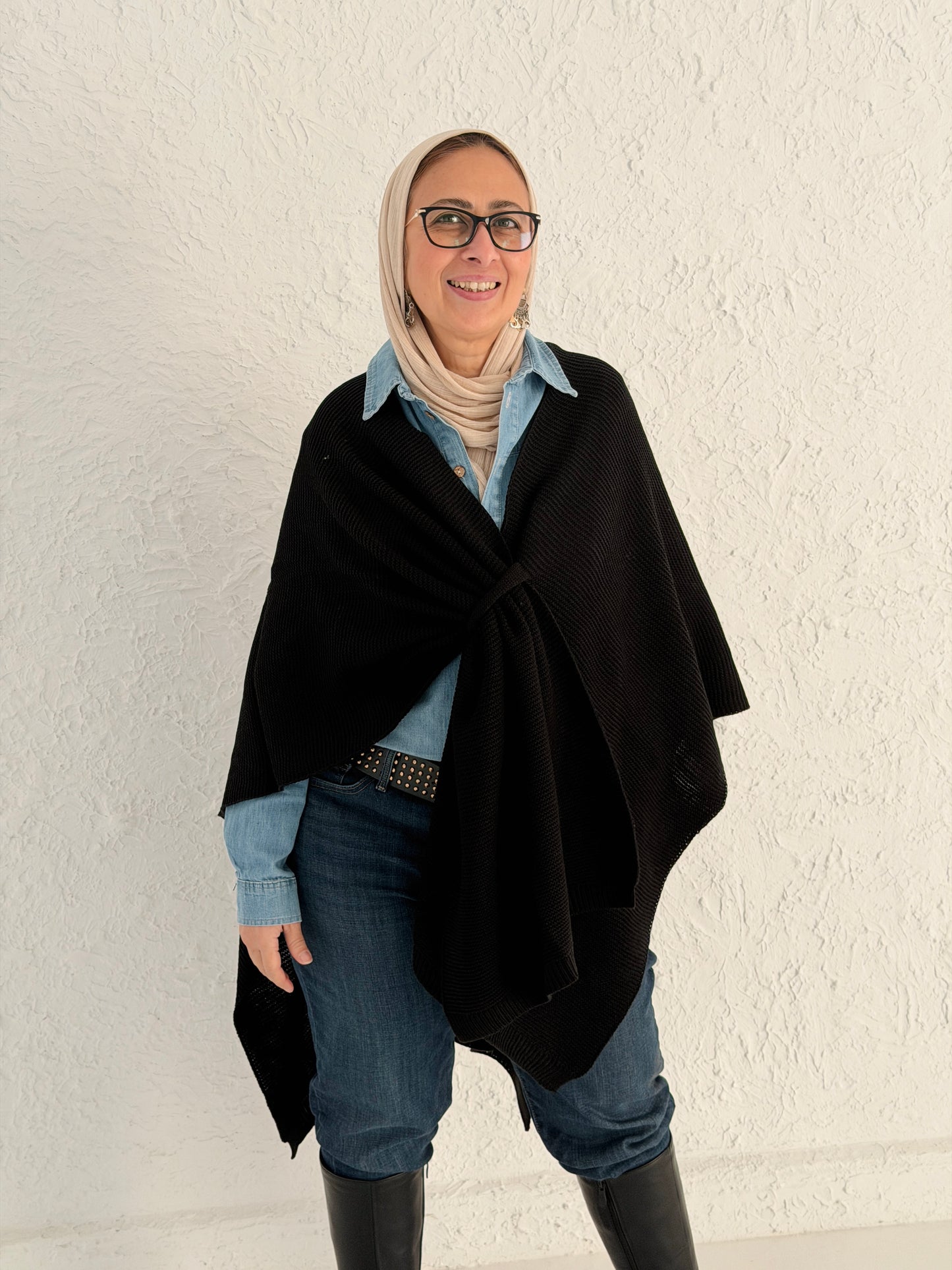 Soft Haze knit Cape