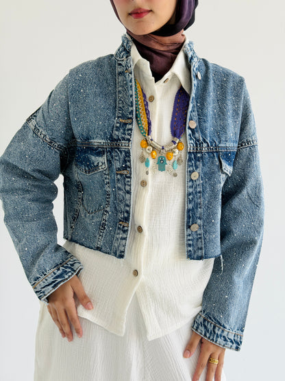 Stardust cropped Denim Jacket