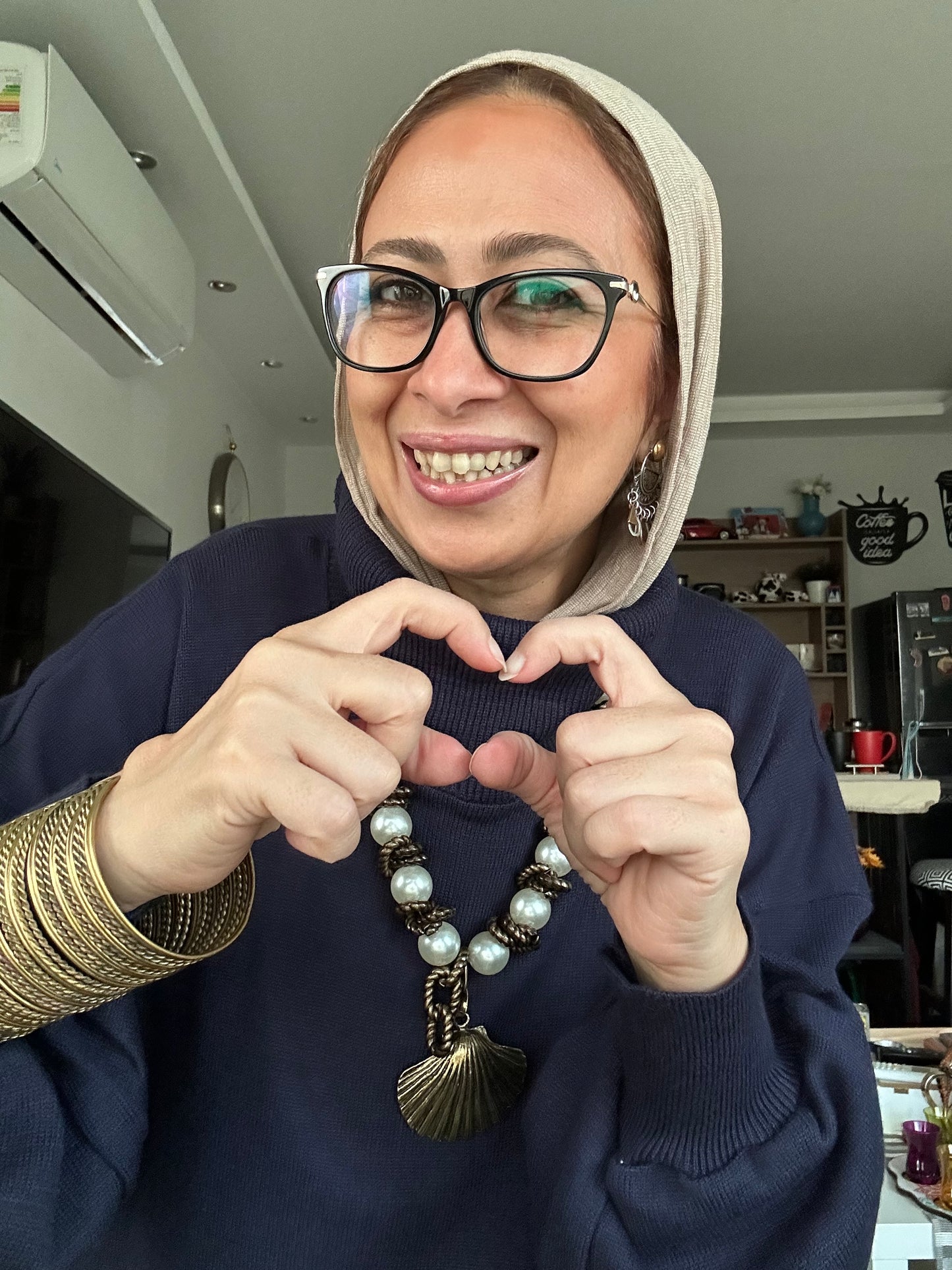 Soft Aura knit Dress in Navy