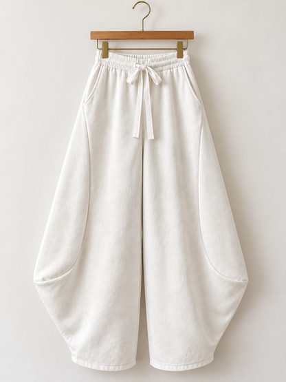 Suede Balloon Pants