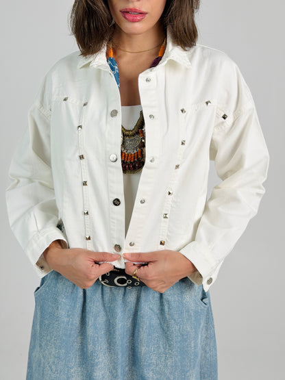 Silver Edge White Denim