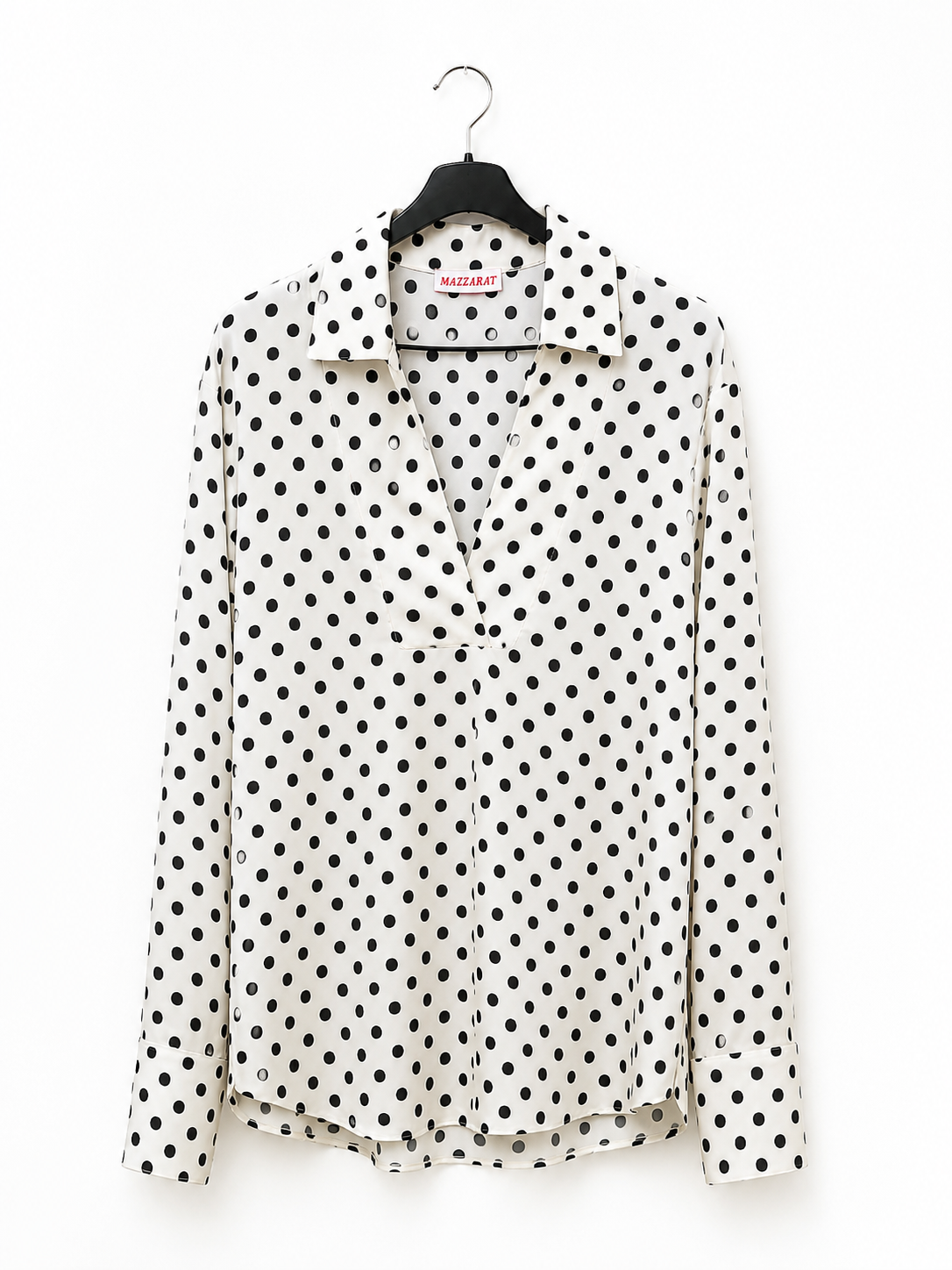 Polka Dot Satin Blouse