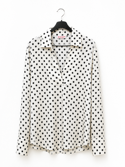 Polka Dot Satin Blouse