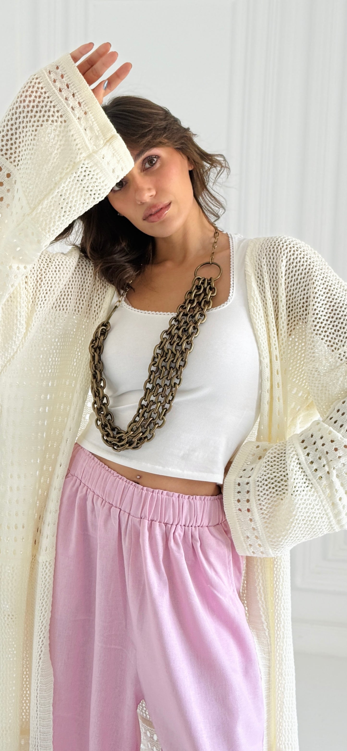 Porto Cotton Summer knit Cardigan