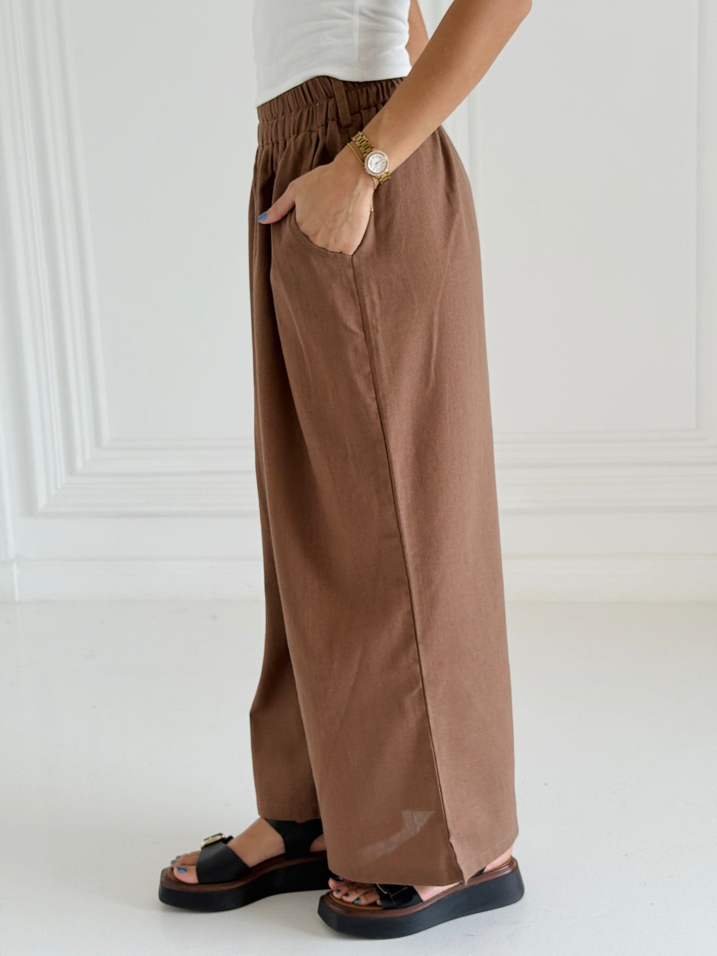 Linen wide Leg Pants