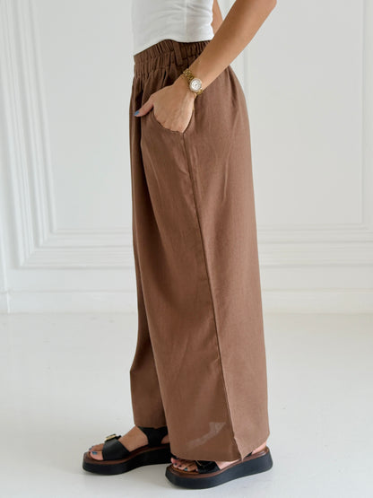 Linen wide Leg Pants