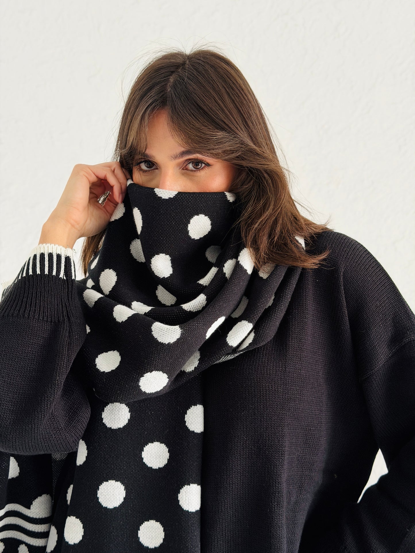 Polka Dots Long scarf