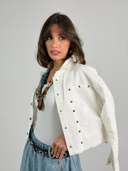 Silver Edge White Denim