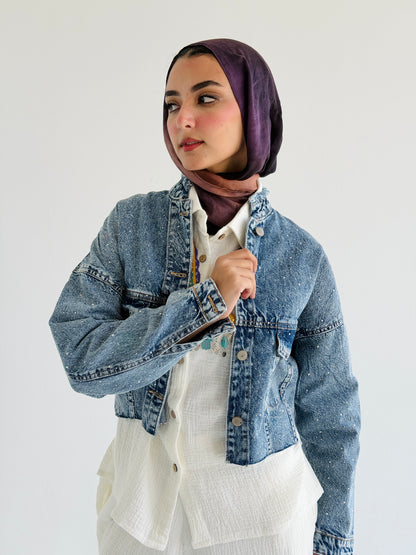 Stardust cropped Denim Jacket