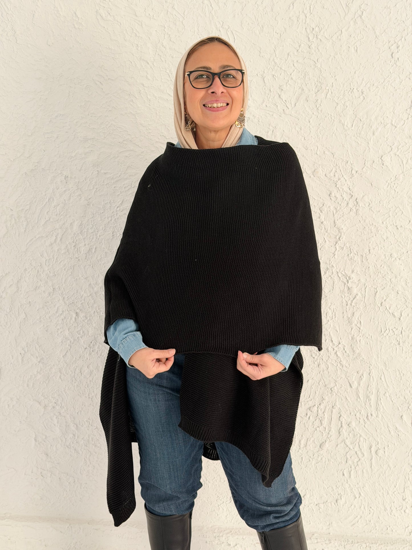 Soft Haze knit Cape