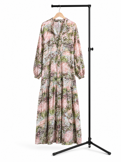 Paradise Cotton Dress in pink pattern